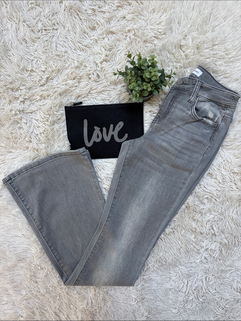 Flying Monkey Black Label Flare Jeans 💗 Gray